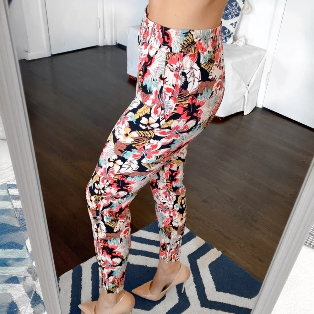 🌺 EVENT BOHO TROPICAL FLORAL HIGH WAIST LOOSE PANTS!